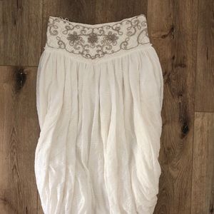 Free people boho white skirt sz. S